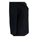 Calvin Klein Vintage 80s  Double Breasted Union Label Black Peacoat Size 8 Photo 7