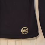 Michael Kors  Black Embellished Blouse with Silver Accents Photo 2