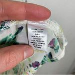 Sweet Rain Floral Chiffon Half Button Down Blouse Size L Photo 6