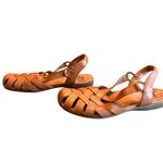 Earth Origins  Berri Tan Leather Fisherman Slingback Sandals Women’s Est US 9 EUC Photo 5