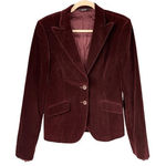 T1 Ben Silver Charleston Velvet Blazer Burgundy Two Button Jacket Red Size 8 Photo 0
