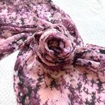 Ann Taylor NWOT 100% Wool Scarf Wrap Shawl 78"x25" Purple Abstract Luxury Money Photo 1