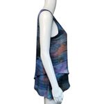 Cable & Gauge Shirt Womens Small Blue Purple Watercolor Artsy Casual Lagenlook Photo 1