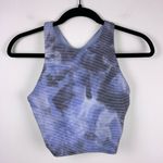 Athleta  Conscious Crop Tank Top Textured Tie Dye Racer Back Size Small Blue Photo 2