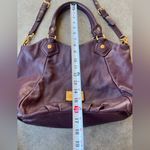 Marc by Marc Jacobs MARC JACOBS Wine Red Burgundy Cabernet Tumbled Leather Top Handle Women’s Tote Photo 13