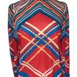 A. Calin by Flying Tomato blouse ruffled neckline/wrists stripes Sz Small NWOT Photo 0