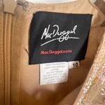 Mac Duggal  9086 Embellished High Neck Flutter Sleeve Gown Size 6 Nude Pink Photo 2