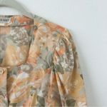 Vivid Fancy Retro Pastel Button Front Blouse Orange Photo 2