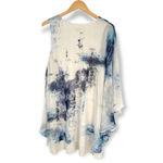 H by Halston  | Medium | One Shoulder Watercolor Asymmetrical Mini Dress Photo 3