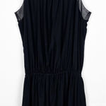 David Lerner  Dress Silk Spandex Lambs Leather Open Back Black Mini Size Small Photo 0