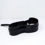 ZARA Black Faux Vegan Leather Gold Sculptural Buckle Wide Belt Accessory Photo 3