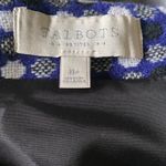 Talbots  ~ PETITE | Blue & Black Polka Dot design | zipper back | Dress skirt Photo 4