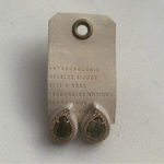 Anthropologie  Festive Embellished Teardrop Post Earrings‎ - Grey - NWT Photo 2