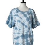 Z Supply Women's Blue White Tie Dye Short Sleeve Sweatshirt Top Size XL Photo 10