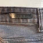Risen Wide Ankle Flare Jeans Black 38”x28” Mid Rise Distressed Raw Hem‎ Stretch Size undefined Photo 7