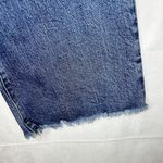 We The Free  Crop Jeans Blue High-Rise Button-Fly Raw Hem Sz 31x25 Stretch Photo 3