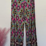 White mark boutique • Printed wide leg stretch jersey pants Pink Size M Photo 2