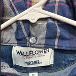 Wallflower Blue Denim Jacket with Plaid Accents,Size M Size M Photo 11