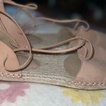 Eileen Fisher  Lace Up D’Orsay Lee Espadrille Latte Flat Sandal Size 9 NWOT Photo 5