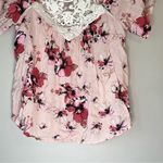 Love j NEW!  Cold Shoulder Pink Floral Shirt Size Juniors Small Photo 4