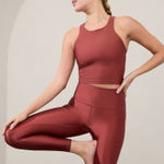 Athleta  M Purpose Crop Sports Bra D-DD Red Rock Matte Sheen Medium Photo 0