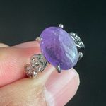 Amethyst S925 silver purple woman ring size 9 Photo 5