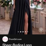 PromGirl Sheer-Bodice Long Sweetheart Prom Dress Photo 2