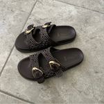 Joie Dark brown  woven sandals Photo 1