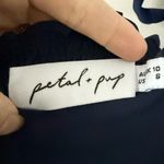 Petal and Pup  Tie Strap Midi Dress with Slit in Navy Size 6 Photo 4