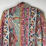 Vintage 80s 90s Pastel Retro Funky Blazer Jacket Sz 16 Boho Aztec Western Pink Photo 13