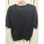COS  Black Short Sleeve Button Front Lightweight Knit Top Size Large Photo 6