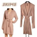 SKIMS  Soft Lounge Jersey Belted Robe Camel Putty Size 4XL Photo 1