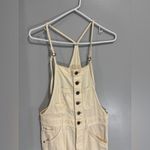 Pilcro and the Letterpress Anthropologie Pilcro Denim Overalls Cream size 26 adjustable straps Photo 1