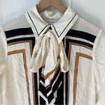 Zimmermann  Tie Neck Mini Dress in Stripe Print Photo 6