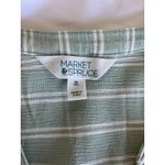 Market & Spruce Prat Sleeveless Henley Blouse 2x Green Striped Layering Photo 5