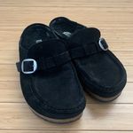 Birkenstock Buckley Suede Leather Black Clogs Photo 0