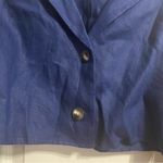 Reformation π NWT Raina Navy Linen Top Photo 5