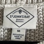 st. john's bay ST JOHN’S BAY medium women’s pullover sweater oatmeal heather long sleeve new Photo 1