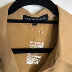 English Factory  Pleated Collared Midi Dress in‎ Camel - Size M Photo 5