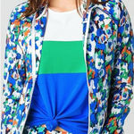 Tory Burch NWOT  Sport S Royale Camo Floral‎ Packable Full Zip Jacket Athleisure Photo 0