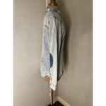 Zara Trafaluc Light Shaded Acid Wash Long Sleeve Shirt L 80s Country Rocker Blue Size L Photo 4