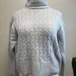 ZARA  Grey Cable Knit Cropped Sweater - Size XL Photo 0