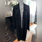 SOIA & KYO Black Slouch Coat Midweight Drape Jacket Size M Photo 2