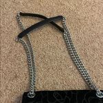 Karl Lagerfeld  Black Velvet Rose Pattern Shoulder Bag Photo 3
