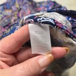 Talbots  Size 10 Paisley Shift Dress Mini Ruffle Neck Garden Party Maximalist Photo 5