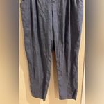 Rachel Roy Size 4 Blue Linen Blend High Waist Straight Leg Pants Photo 4