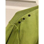 Peter Nygard Collection Lime Green Leather Front Knit Back Sleeves Jacket Large Photo 3