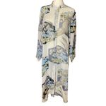 Vintage Citron Kimono Duster Dress
Crane Floral Print L Blue Size L Photo 4