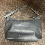 Vintage LAUREN Ralph Lauren Black Leather Small Hobo Shoulder Bag Purse Handbag Photo 2
