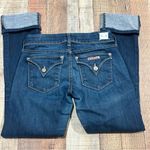 Hudson Jeans 26 Crop Ginny Straight Cuffed Dark Wash Mid Rise Stretch Denim Photo 8